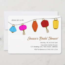 Chinese lantaarn bruids douche uitnodigingen