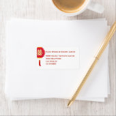 Chinese lantaarn en dubbel geluk bruiloft etiket (Insitu)