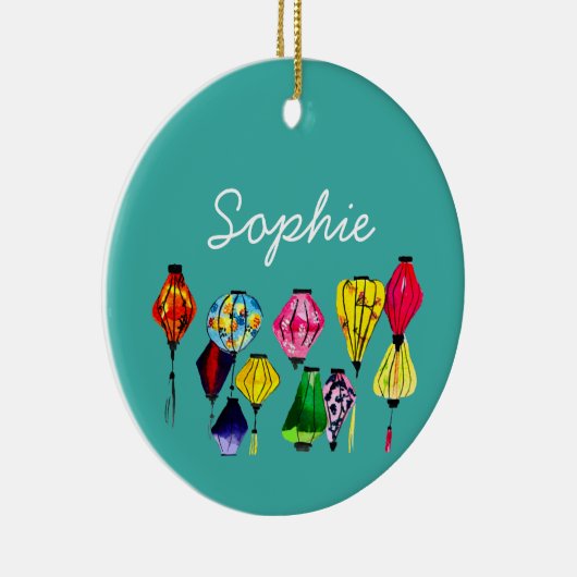 Chinese lantaarn keramisch ornament (Rechts)