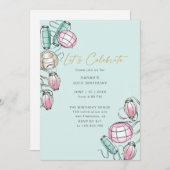 Chinese Lantaarn & Lint Thema Verjaardag Uitnodigi Notitiekaartje (Voorkant / Achterkant)