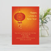 chinese lantaarn uitnodiging (Staand voorkant)