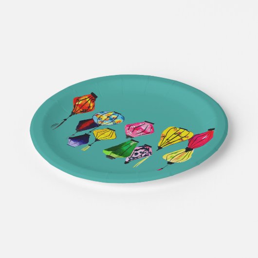 Chinese lantaarnkleurige kunst papieren bordje