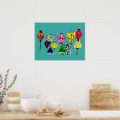 Chinese lantaarnkleurige kunst poster (Keuken)