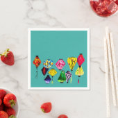 Chinese lantaarnkleurige kunst servet (Insitu)