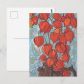 Chinese lantaarns, bloemenschilderwerk in de herfs briefkaart (Voorkant / Achterkant)