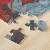 Chinese lantaarns, bloemenschilderwerk in de herfs legpuzzel (Zijkant)