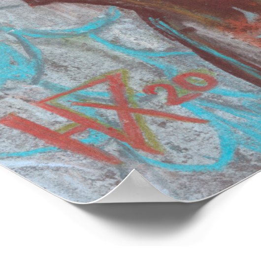 Chinese lantaarns, bloemenschilderwerk in de herfs poster (Hoek)