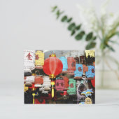 Chinese lantaarns briefkaart (Staand voorkant)