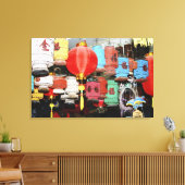 Chinese lantaarns canvas afdruk (Insitu (Woonkamer))