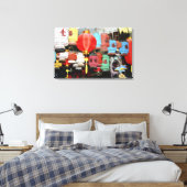Chinese lantaarns canvas afdruk (Insitu (Slaapkamer))