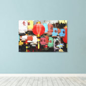 Chinese lantaarns canvas afdruk (Insitu (Houten vloer))