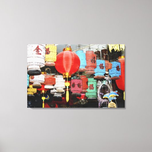 Chinese lantaarns canvas afdruk (Voorkant)