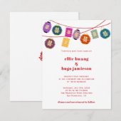 Chinese lantaarns en dubbeldeksweddenschap kaart (Voorkant / Achterkant)