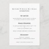 Chinese lantaarns en dubbeldeksweddenschap menu (Achterkant)