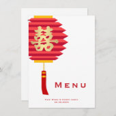 Chinese lantaarns en dubbeldeksweddenschap menu (Voorkant / Achterkant)