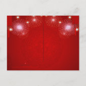 Chinese lantaarns Fireworks Ox Year 2021 HpostC Uitnodiging Briefkaart (Achterkant)