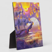 Chinese lantaarns op het meer fotoplaat (Zijkant)