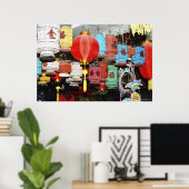 Chinese lantaarns poster (Thuiskantoor)