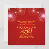 Chinese Lantaarns Vuurwerk Ox Jaar 2021 Uitnodigin Save The Date (Voorkant)