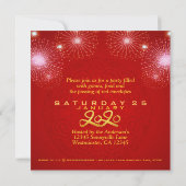 Chinese Lantaarns Vuurwerk Rat Jaar 2020 Partij SI Save The Date (Achterkant)