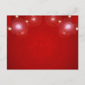 Chinese lantaarns vuurwerk Snake Jaar 2025 HHPostC Uitnodiging Briefkaart (Achterkant)