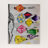 Chinese lantaarns waterverf legpuzzel (Verticaal)