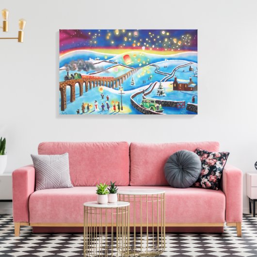 Chinese lantaarns Winterlandschap Gordon Bruce Canvas Afdruk (Insitu (Woonkamer))