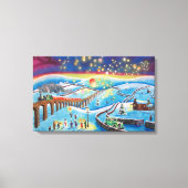 Chinese lantaarns Winterlandschap Gordon Bruce Canvas Afdruk (Voorkant)