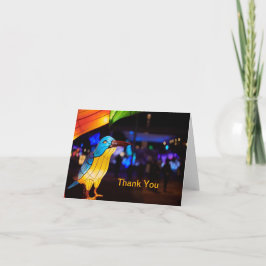 Chinese Lantern Art Bluebird Notecard Notitiekaartje