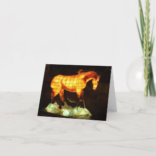 Chinese Lantern Festival Horse Notecard Bedankkaart