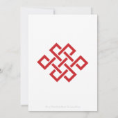 Chinese legance in Cherry Wedding Invitation Kaart (Achterkant)