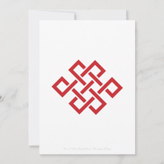 Chinese legance in Cherry Wedding Invitation Kaart (Achterkant)