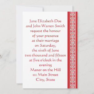 Chinese legance in Cherry Wedding Invitation Kaart