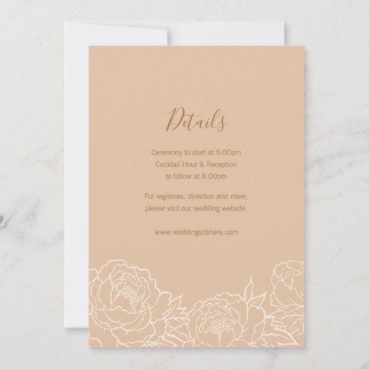 Chinese legant Double Happiness Wedding Invite Kaart (Achterkant)