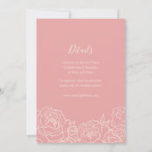 Chinese legant Double Happiness Wedding Invite Kaart (Achterkant)