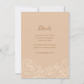 Chinese legant Double Happiness Wedding Invite Kaart (Achterkant)