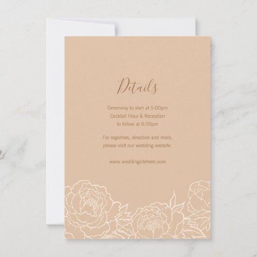 Chinese legant Double Happiness Wedding Invite Kaart (Achterkant)