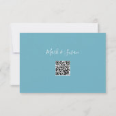 Chinese legant Floral Wedding RSVP met QR-code (Achterkant)