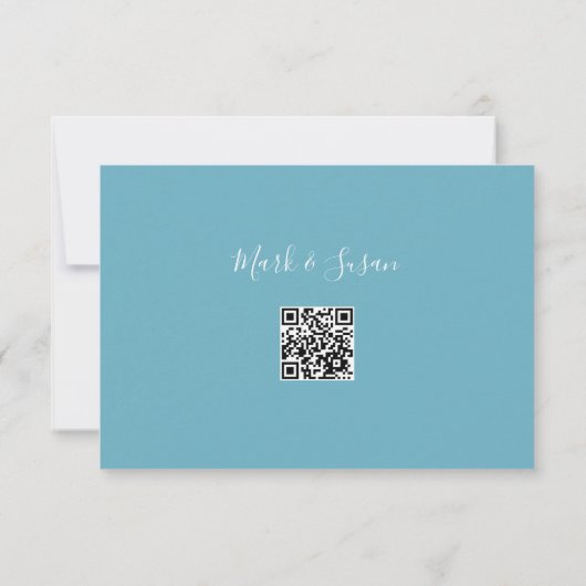 Chinese legant Floral Wedding RSVP met QR-code (Achterkant)