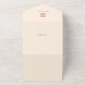 Chinese legante pony in één bruiloft all in one uitnodiging (Buitenkant)