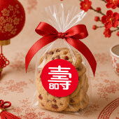 Chinese "Levensduur" 80ste verjaardag ronde sticke Sticker