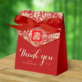 Chinese levensduur verjaardag (99 & jonger) Rood Bedankdoosjes