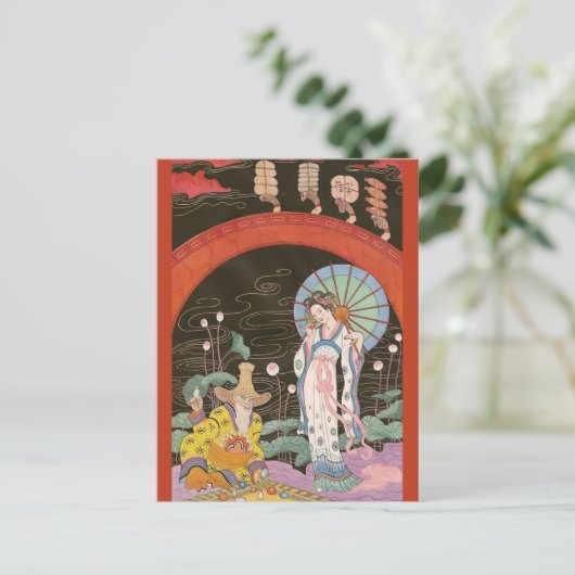 Chinese leverancier van parfum door George Barbier Briefkaart (Staand voorkant)