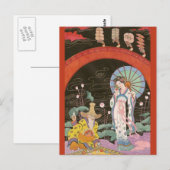 Chinese leverancier van parfum door George Barbier Briefkaart (Voorkant / Achterkant)