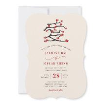 Chinese liefde rode kersenbloesem verlovingsfeest