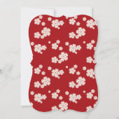 Chinese liefde rode kersenbloesem verlovingsfeest kaart (Achterkant)