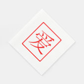 Chinese liefde rood servet (Hoek)