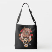 Chinese Lion Guardian - Foo Dog Crossbody Tas (Achterkant)