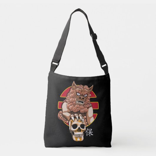 Chinese Lion Guardian - Foo Dog Crossbody Tas (Voorkant)