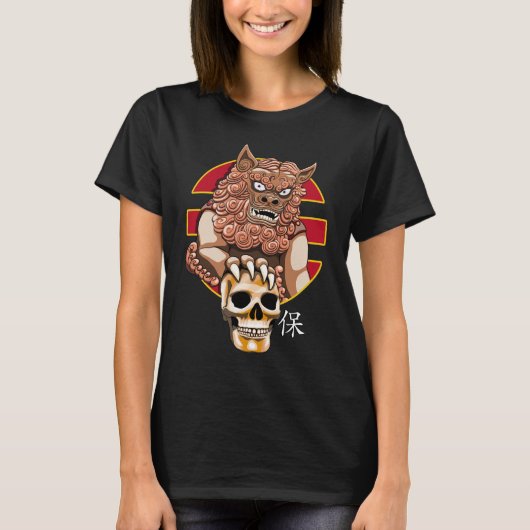 Chinese Lion Guardian - Foo Dog T-shirt (Voorkant)